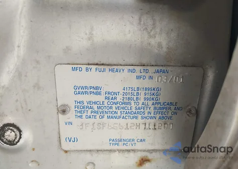 2002 Subaru Forester S from USA, damaged, VIN JF1SF65612H711207